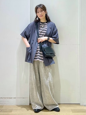 「アイテム（テーラードジャケット）」を使った、ハラミさん（レディース・167cm）の夏コーディネート