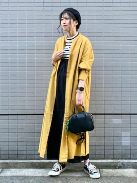「ニコアンド」｜「アイテム（ワンピース）」を使った、ハラミさん（レディース・167cm）の夏コーディネート