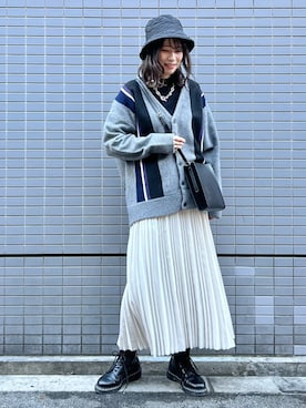 「ニコアンド」｜「アイテム（その他）」を使った、ハラミさん（レディース・167cm）の冬コーディネート