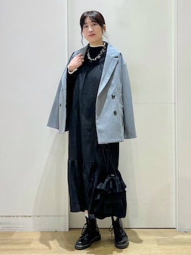 「Anui（アニュイ）のアイテム（アクセサリー）」を使った、ハラミさん（レディース・167cm）の秋コーディネート