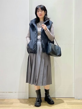 「LAKOLE（ラコレ）のアイテム（その他アウター）」を使った、ハラミさん（レディース・167cm）の秋コーディネート