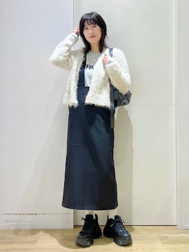 「LAKOLE（ラコレ）のアイテム（オールインワン・サロペット）」を使った、ハラミさん（レディース・167cm）の秋コーディネート