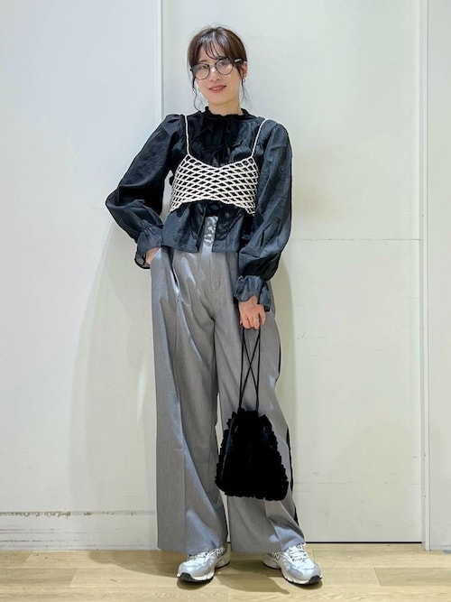 LAKOLE ブラウス シャツ 2WAYシャーリングブラウス / 142622