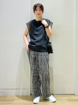 「アイテム（リング、ホワイト系）」を使った、ハラミさん（レディース・167cm）の夏コーディネート