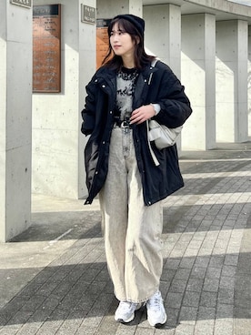 「LAKOLE（ラコレ）のアイテム（その他アウター）」を使った、ハラミさん（レディース・167cm）の冬コーディネート