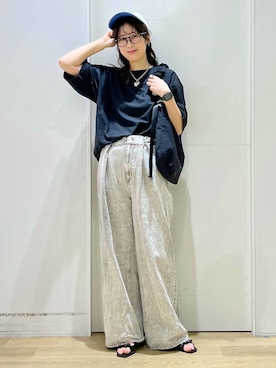 「人気アイテムをチェック！」｜「アイテム（キャップ）」を使った、ハラミさん（レディース・167cm）の春コーディネート