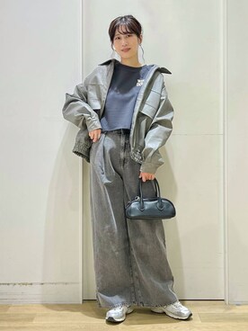 「人気アイテムをチェック！」｜「アイテム（スウェット）」を使った、ハラミさん（レディース・167cm）の冬コーディネート