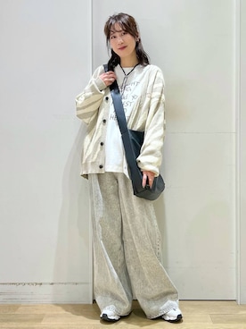 「人気アイテムをチェック！」｜「アイテム（カーディガン/ボレロ）」を使った、ハラミさん（レディース・167cm）の冬コーディネート