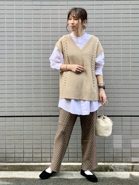 「ニコアンド」｜「アイテム（パンプス）」を使った、ハラミさん（レディース・167cm）の秋コーディネート