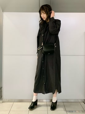 「ニコアンド」｜「アイテム（ワンピース）」を使った、ハラミさん（レディース・167cm）の秋コーディネート