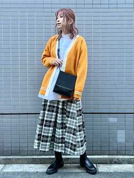 「ニコアンド」｜「アイテム（その他）」を使った、ハラミさん（レディース・167cm）の冬コーディネート