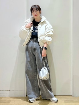 「人気アイテムをチェック！」｜「アイテム（スウェット）」を使った、ハラミさん（レディース・167cm）の秋コーディネート