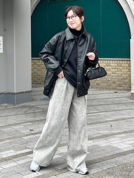 「人気アイテムをチェック！」｜「アイテム（スウェット）」を使った、ハラミさん（レディース・167cm）の冬コーディネート