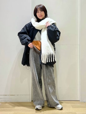 「LAKOLE（ラコレ）のアイテム（その他アウター）」を使った、ハラミさん（レディース・167cm）の冬コーディネート