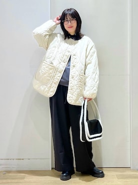 「人気アイテムをチェック！」｜「アイテム（スウェット）」を使った、ハラミさん（レディース・167cm）の秋コーディネート