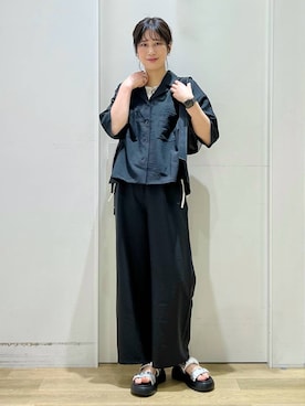 「niko and...（ニコアンド）のアイテム（リング）」を使った、ハラミさん（レディース・167cm）の春コーディネート
