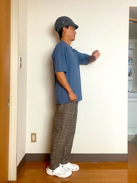 「しまむら（シマムラ）のアイテム（スウェットパンツ）」を使った、ryoupayさん（メンズ・166cm）の夏コーディネート