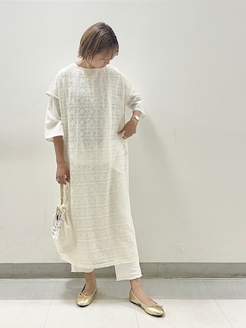「PUAL CE CIN（ピュアルセシン）のアイテム（ワンピース/ドレス）」を使った、ricochanさん（レディース・162cm）の夏コーディネート