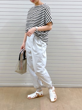 「シアタープロダクツ(THEATRE PRODUCTS)」｜「アイテム（パンツ）」を使った、ricochanさん（レディース・162cm）の春コーディネート