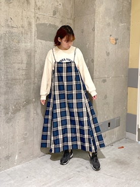 「PUAL CE CIN（ピュアルセシン）のアイテム（ワンピース/ドレス）」を使った、ricochanさん（レディース・162cm）の秋コーディネート