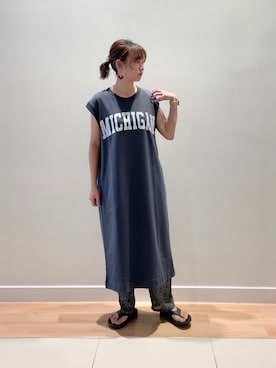 「PUAL CE CIN（ピュアルセシン）のアイテム（ワンピース/ドレス）」を使った、ricochanさん（レディース・162cm）の夏コーディネート