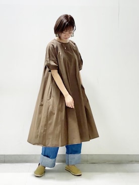 「PUAL CE CIN（ピュアルセシン）のアイテム（ワンピース/ドレス）」を使った、ricochanさん（レディース・162cm）の夏コーディネート