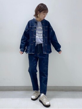 「PUAL CE CIN（ピュアルセシン）のアイテム（ジャケット/アウター）」を使った、ricochanさん（レディース・162cm）の秋コーディネート