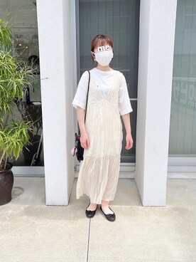 「cloverleaf（クローバーリーフ）のアイテム」を使った、めめさん（レディース・155cm）の夏コーディネート