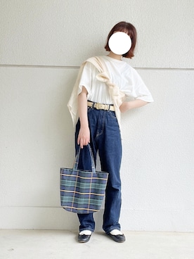 「cloverleaf（クローバーリーフ）のアイテム」を使った、めめさん（レディース・155cm）の夏コーディネート