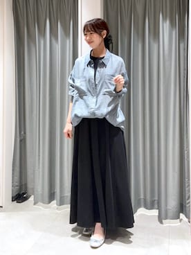 「DouDou（ドゥドゥ）のアイテム（ワンピース/ドレス）」を使った、naoさん（レディース・162cm）の春コーディネート