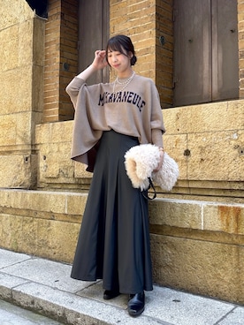 theory 21AW リアルレザー　羊革カジュアルスカート　黒　P フェイクレザースカート」の人気ファッションコーディネート - WEAR