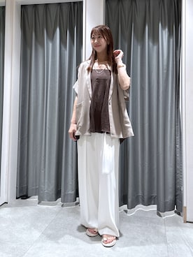「DouDou（ドゥドゥ）のアイテム（アクセサリー）」を使った、naoさん（レディース・162cm）の夏コーディネート