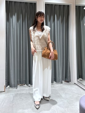 「アイテム（スラックス）」を使った、naoさん（レディース・162cm・20代）の夏コーディネート