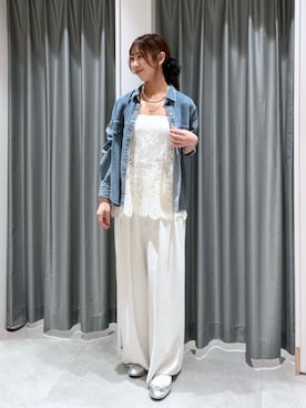 「DouDou（ドゥドゥ）のアイテム（トップス）」を使った、naoさん（レディース・162cm）の春コーディネート