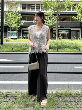 「ベストコーデ」｜「アイテム（スラックス）」を使った、naoさん（レディース・162cm）の夏コーディネート