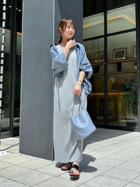 「大人カジュアルコーデ」｜「アイテム（ワンピース）」を使った、naoさん（レディース・162cm）の夏コーディネート