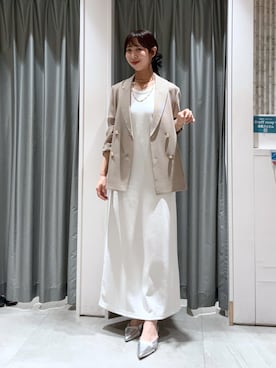 「DouDou（ドゥドゥ）のアイテム（ワンピース/ドレス）」を使った、naoさん（レディース・162cm）の春コーディネート