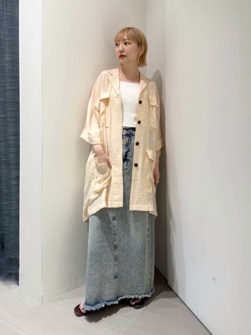 バックスリットデニムスカート