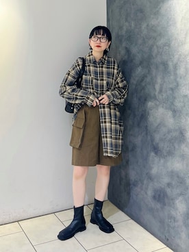 まっちゃんさんの「フラップポケットショートパンツ」を使ったコーディネート