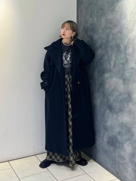 「コクーンコート」｜まっちゃんさん（レディース・154cm）の秋コーディネート