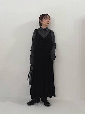 「アイテム（ワンピース/ドレス）」を使った、まっちゃんさん（レディース・154cm）の秋コーディネート