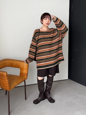 「KBF（ケイビーエフ）のシンプルショートパンツ（その他パンツ）」を使った、まっちゃんさん（レディース・154cm）の秋コーディネート