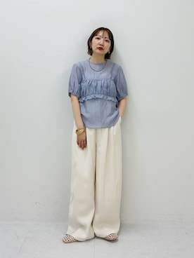 「KBF（ケイビーエフ）のアイテム（シューズ）」を使った、まっちゃんさん（レディース・154cm）の春コーディネート