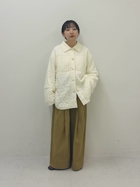 「KBF（ケイビーエフ）のアイテム（ジャケット/アウター）」を使った、まっちゃんさん（レディース・154cm）の秋コーディネート