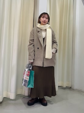 「アイテム（その他アウター）」を使った、まっちゃんさん（レディース・154cm）の冬コーディネート