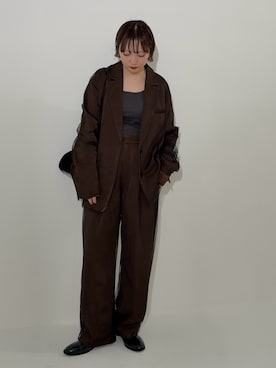 「チュール」｜「アイテム（その他アウター）」を使った、まっちゃんさん（レディース・154cm）の秋コーディネート