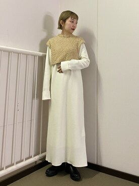 「URBAN RESEARCH Sonny Label（アーバンリサーチサニーレーベル）のアイテム（ブーツ）」を使った、まっちゃんさん（レディース・154cm）の冬コーディネート