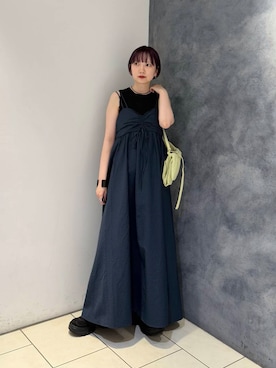 「アイテム（ニット/セーター）」を使った、まっちゃんさん（レディース・154cm）の夏コーディネート