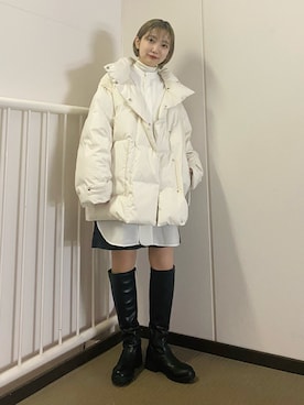 「URBAN RESEARCH Sonny Label（アーバンリサーチサニーレーベル）のアイテム（ブーツ）」を使った、まっちゃんさん（レディース・154cm）の冬コーディネート