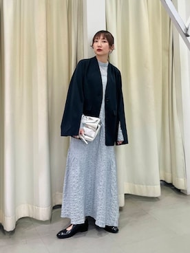 「オケージョン」｜「アイテム（その他アウター）」を使った、まっちゃんさん（レディース・154cm）の冬コーディネート